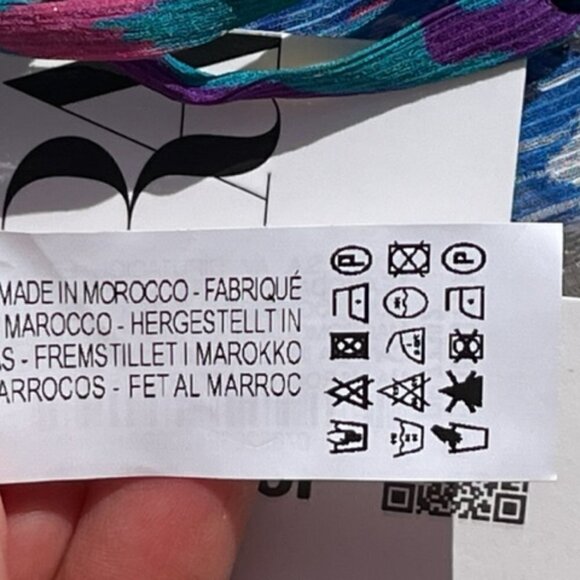 ZARA NWT Royal Blue/Multi Color Aztec Print Swing Asymmetric Mini Skirt Sz Small - Picture 9 of 13